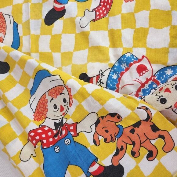 Vintage Raggedy Ann & Andy Flat Sheet Cutter Bobbs Merrill Crafting - Picture 4 of 4